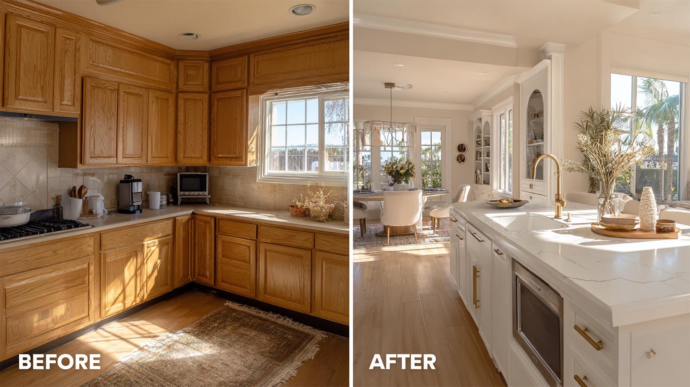 Bermuda Dunes Kitchen Before After